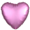 Folieballon hart satin flamingo (43cm)